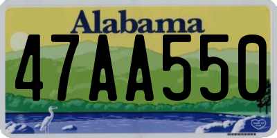 AL license plate 47AA550