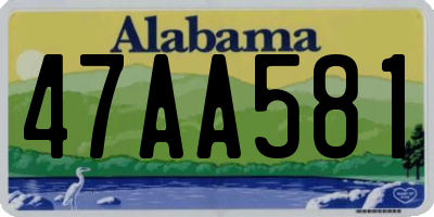 AL license plate 47AA581