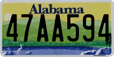 AL license plate 47AA594
