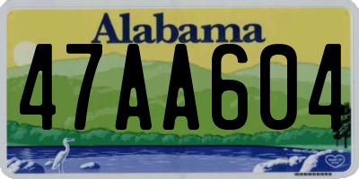 AL license plate 47AA604