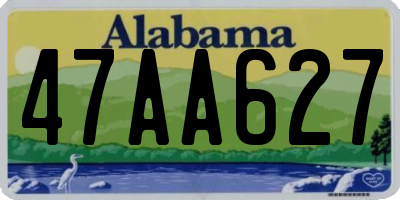 AL license plate 47AA627