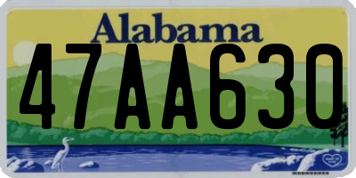 AL license plate 47AA630