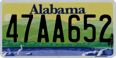 AL license plate 47AA652