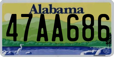 AL license plate 47AA686