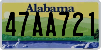 AL license plate 47AA721