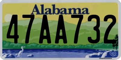 AL license plate 47AA732