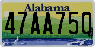 AL license plate 47AA750