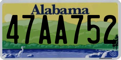 AL license plate 47AA752