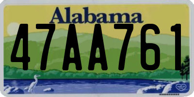 AL license plate 47AA761