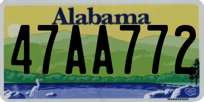 AL license plate 47AA772