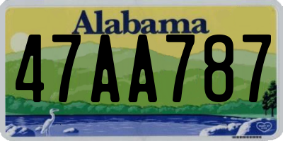 AL license plate 47AA787
