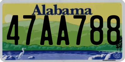 AL license plate 47AA788