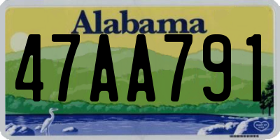 AL license plate 47AA791