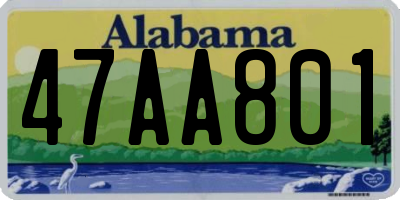 AL license plate 47AA801