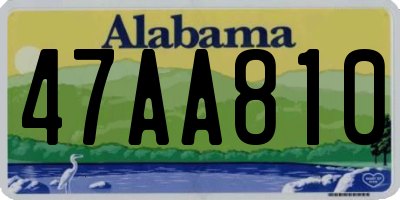 AL license plate 47AA810