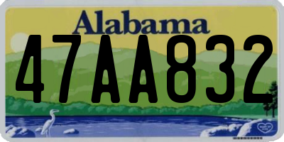 AL license plate 47AA832