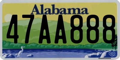 AL license plate 47AA888