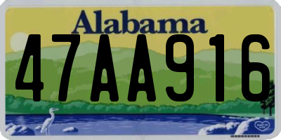 AL license plate 47AA916