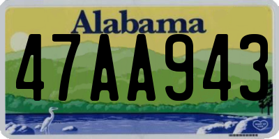 AL license plate 47AA943