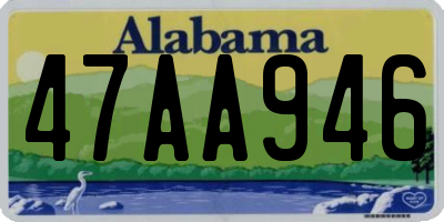 AL license plate 47AA946