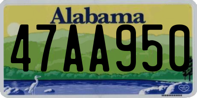 AL license plate 47AA950