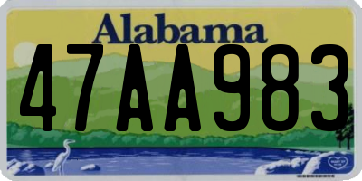 AL license plate 47AA983