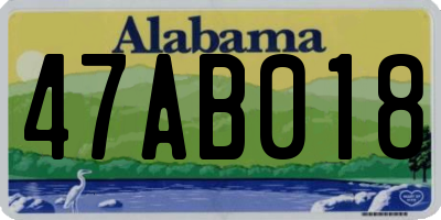 AL license plate 47AB018