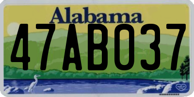 AL license plate 47AB037
