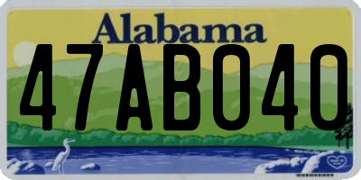 AL license plate 47AB040