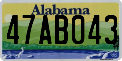 AL license plate 47AB043