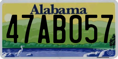 AL license plate 47AB057