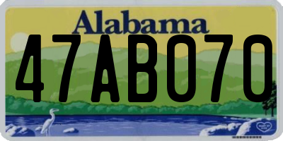 AL license plate 47AB070