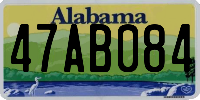 AL license plate 47AB084