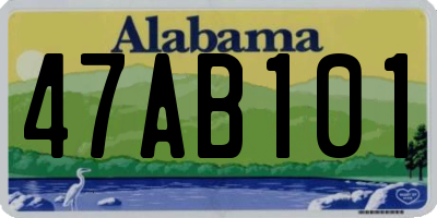 AL license plate 47AB101