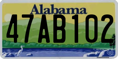 AL license plate 47AB102