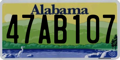 AL license plate 47AB107