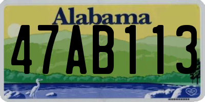 AL license plate 47AB113