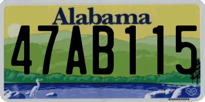 AL license plate 47AB115
