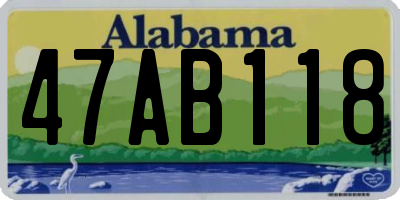 AL license plate 47AB118