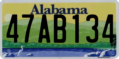 AL license plate 47AB134