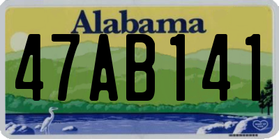 AL license plate 47AB141