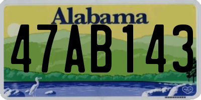 AL license plate 47AB143