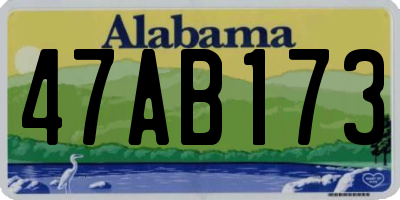 AL license plate 47AB173