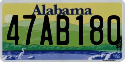 AL license plate 47AB180