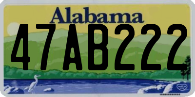 AL license plate 47AB222