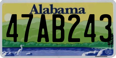 AL license plate 47AB243