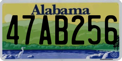 AL license plate 47AB256
