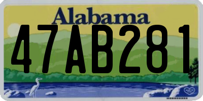 AL license plate 47AB281