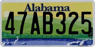AL license plate 47AB325