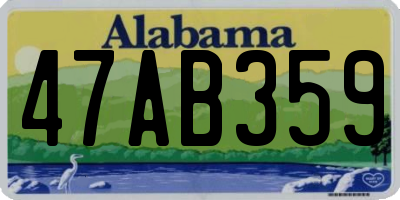 AL license plate 47AB359